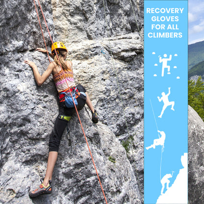 Fast Recovery Copper Infused Long Compression Gloves. Designed For Climbers.